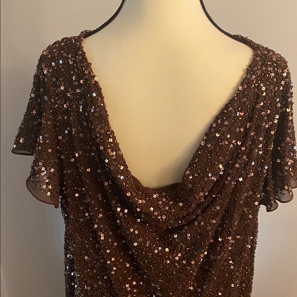 JKARA size 20W chocolate brown excellent condition formal dress - Picture 8 of 10